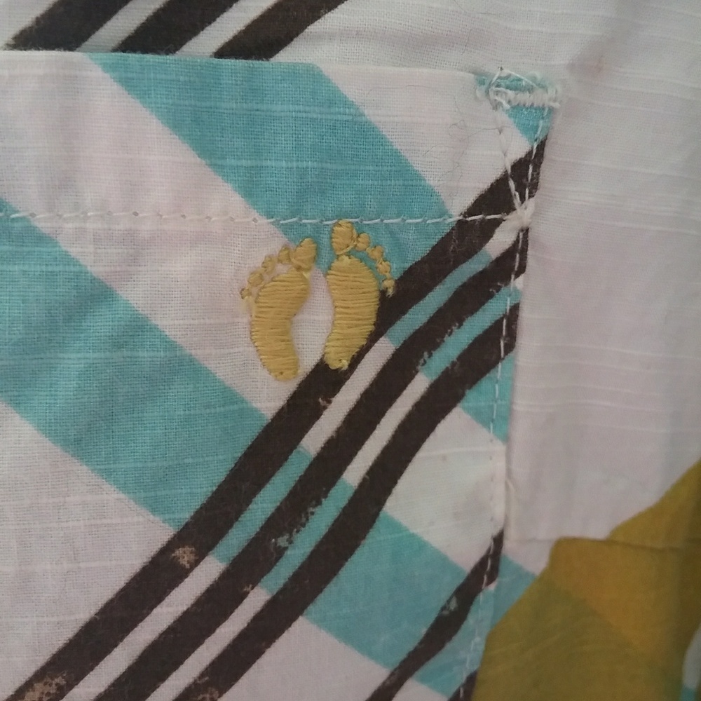 Hang Ten Floral Plaid Shirt Size Large - Picture 7 of 8